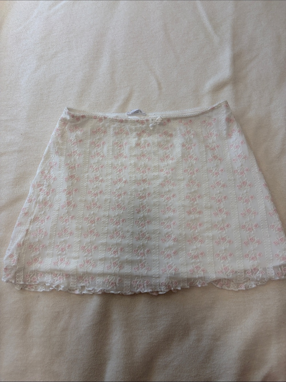 garage embroidered mini skirt